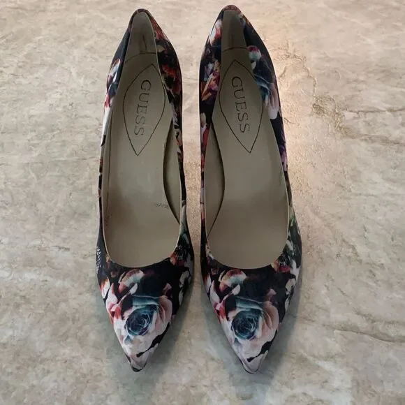 GUESS Floral Heels Size 9 - Picture 4 of 7